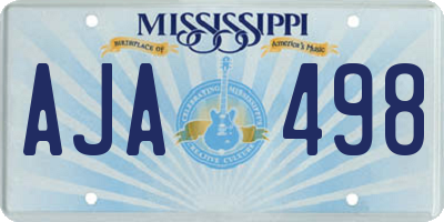MS license plate AJA498
