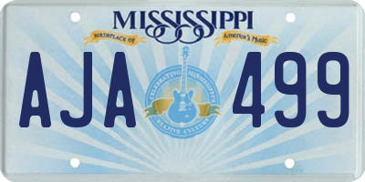 MS license plate AJA499