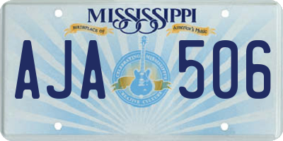 MS license plate AJA506