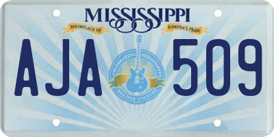 MS license plate AJA509