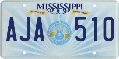 MS license plate AJA510