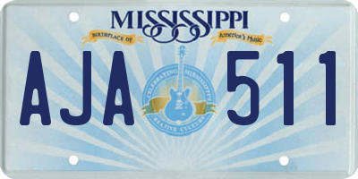 MS license plate AJA511