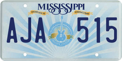 MS license plate AJA515