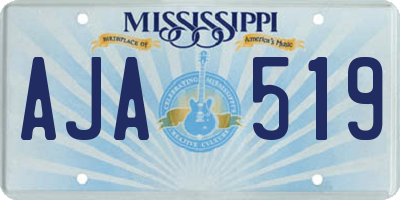 MS license plate AJA519