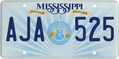 MS license plate AJA525