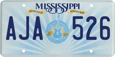 MS license plate AJA526