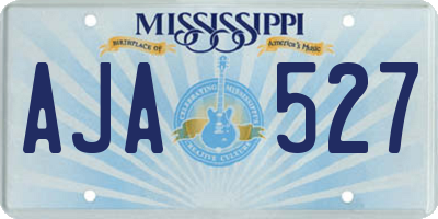 MS license plate AJA527