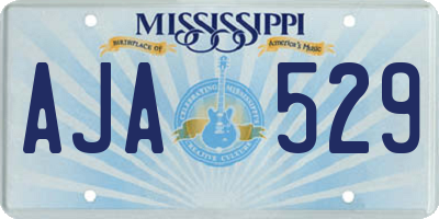 MS license plate AJA529