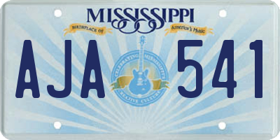 MS license plate AJA541