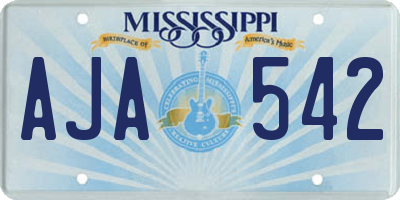 MS license plate AJA542
