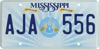 MS license plate AJA556