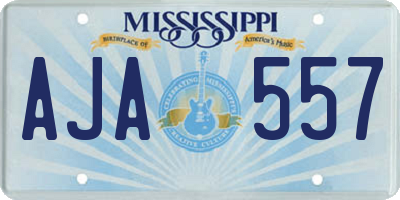 MS license plate AJA557