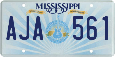 MS license plate AJA561