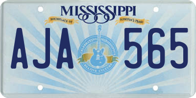 MS license plate AJA565