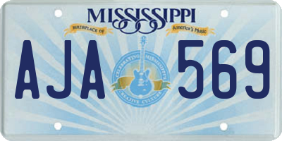 MS license plate AJA569