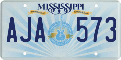 MS license plate AJA573