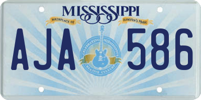 MS license plate AJA586
