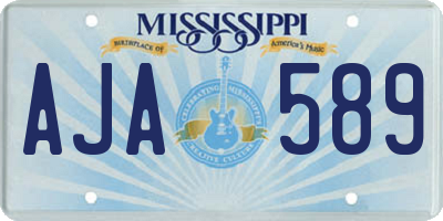 MS license plate AJA589