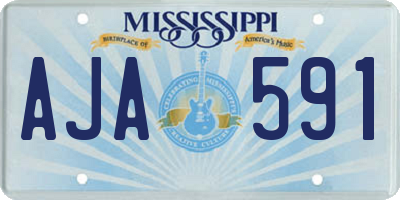 MS license plate AJA591