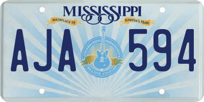 MS license plate AJA594