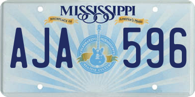MS license plate AJA596