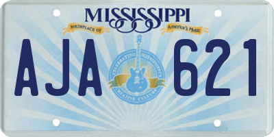 MS license plate AJA621