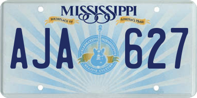 MS license plate AJA627