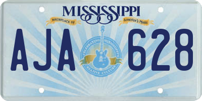 MS license plate AJA628