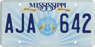 MS license plate AJA642