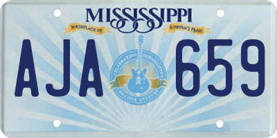 MS license plate AJA659