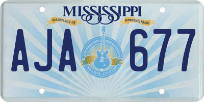 MS license plate AJA677