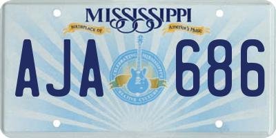 MS license plate AJA686