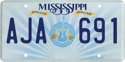 MS license plate AJA691