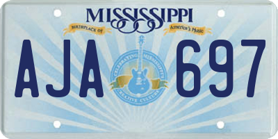 MS license plate AJA697