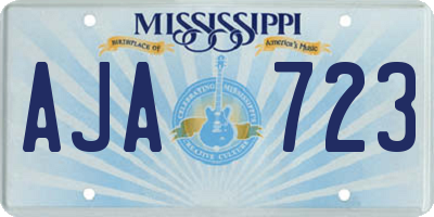 MS license plate AJA723