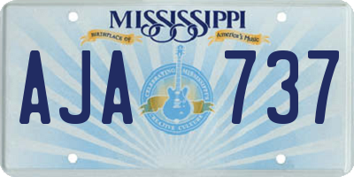MS license plate AJA737