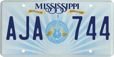 MS license plate AJA744