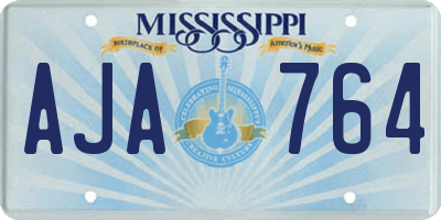 MS license plate AJA764