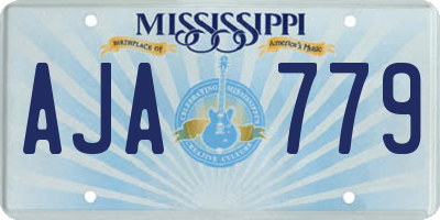 MS license plate AJA779