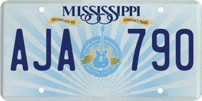 MS license plate AJA790