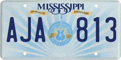 MS license plate AJA813