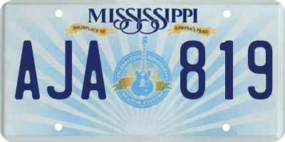 MS license plate AJA819