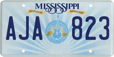 MS license plate AJA823