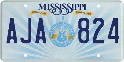 MS license plate AJA824