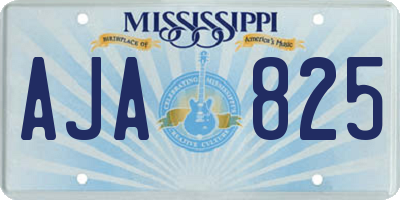 MS license plate AJA825