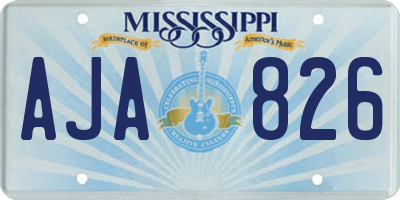 MS license plate AJA826