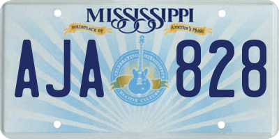 MS license plate AJA828