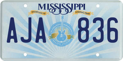 MS license plate AJA836