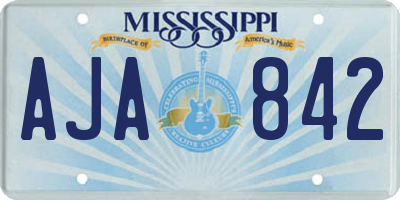 MS license plate AJA842