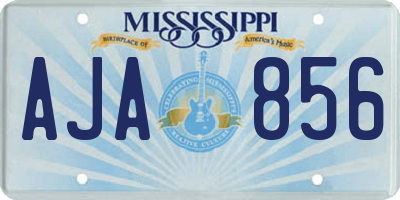 MS license plate AJA856